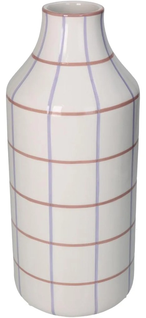 Βάζο ArteLibre Με Ρίγες Πολύχρωμο Δολομίτης 14x14x33cm-05150170