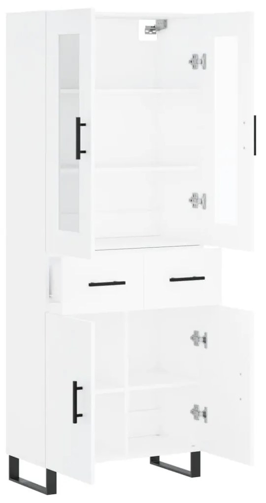 vidaXL Ντουλάπι Λευκό 69,5x34x180 εκ. από Επεξεργασμένο Ξύλο