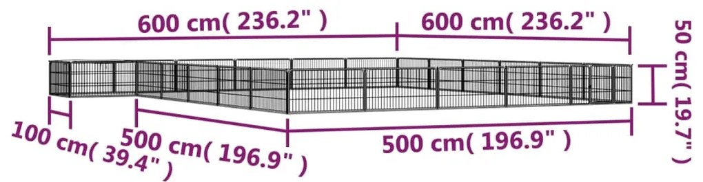 ΠΑΡΚΟΚΡΕΒΑΤΟ ΣΚΥΛΟΥ 24 ΠΑΝΕΛ ΜΑΥΡΟ 100X50ΕΚ ΑΤΣΑΛΙ ΒΑΦΗ ΠΟΥΔΡΑΣ 3115980