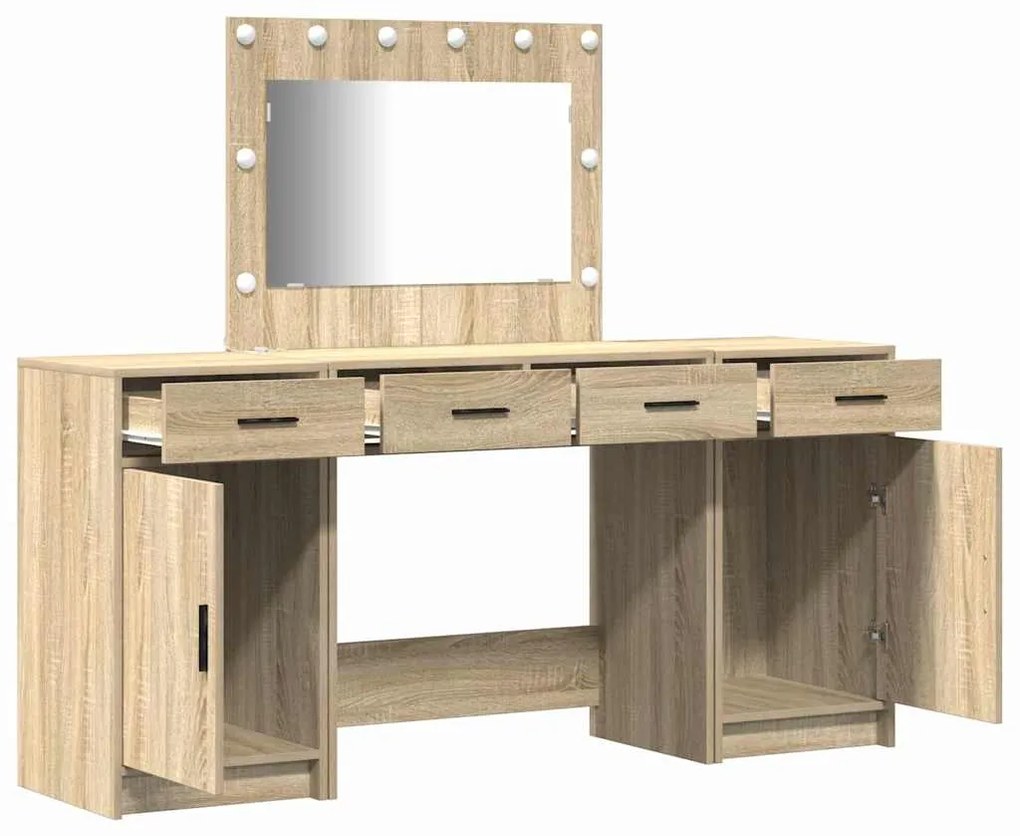 vidaXL Τραπέζι περιποίησης με συρτάρι 3 pcs Καφέ 40 x 41 x 75 εκ