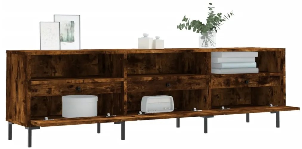 vidaXL Έπιπλο Τηλεόρασης Καπνιστή Δρυς 150x30x44,5 εκ. Επεξ. Ξύλο