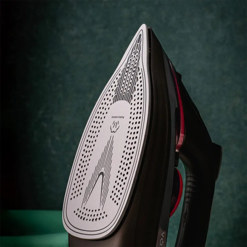 Σίδερο ατμού Voltz V51050D, 2600W, Αυτοκαθαριζόμενο, Στεγνό σιδέρωμα, Κεραμική επίστρωση, Μαύρο