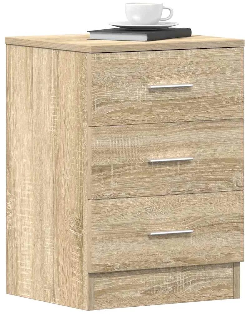 vidaXL Κομοδίνα 2 τεμ. Χρώμα Sonoma Δρυς 38x35x56 εκ. από Επεξ. Ξύλο