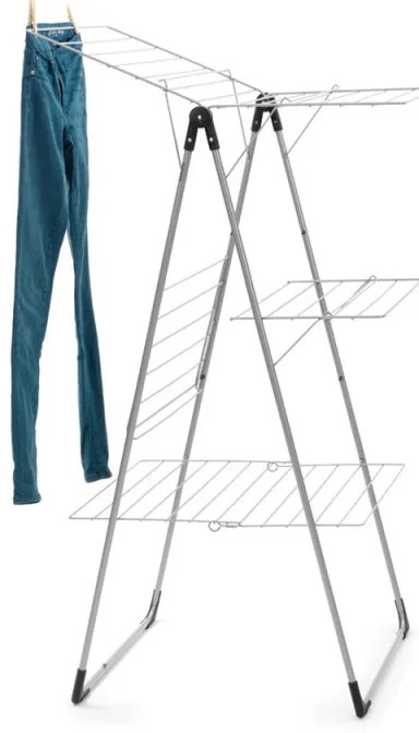 Δωμάτιο Brabantia "tower" 90300183, 23 m, Εύκολα αναδιπλούμενο, Ρυθμιζόμενο, Μεταλλικό γκρι