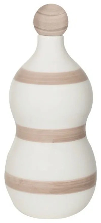 Διακοσμητικό Μπουκάλι Κεραμικό Lido FAS1507 10,4x24,4cm White-Sand Zafferano Ceramic