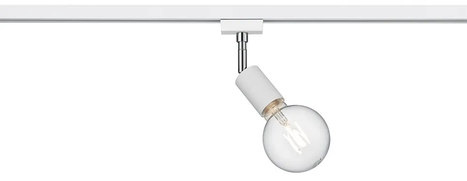 Σποτ Μονό 12xH10cm Ράγας 2 Γραμμών Λευκό Ματ 1xE27 Trio Lighting Duoline 78010131