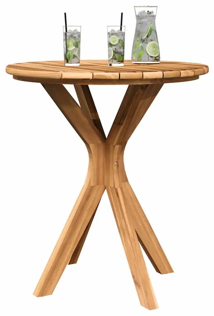 vidaXL Τραπέζι Bistro Καφέ 70 x 70 x 75 cm Μασίφ ξύλο teak