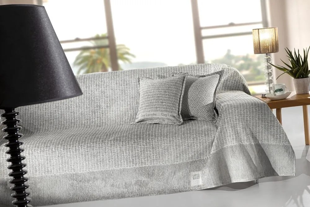 Ριχτάρι Πολυθρόνας Polycotton Chenille Parfait Silver 180x150εκ. Guy Laroche