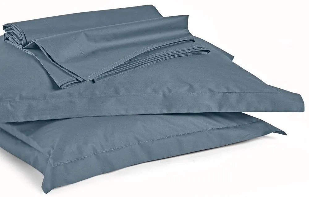 Σεντόνι True Col 4229 Grey Blue Kentia King Size 280x270cm 100% Βαμβακερό Περκάλι