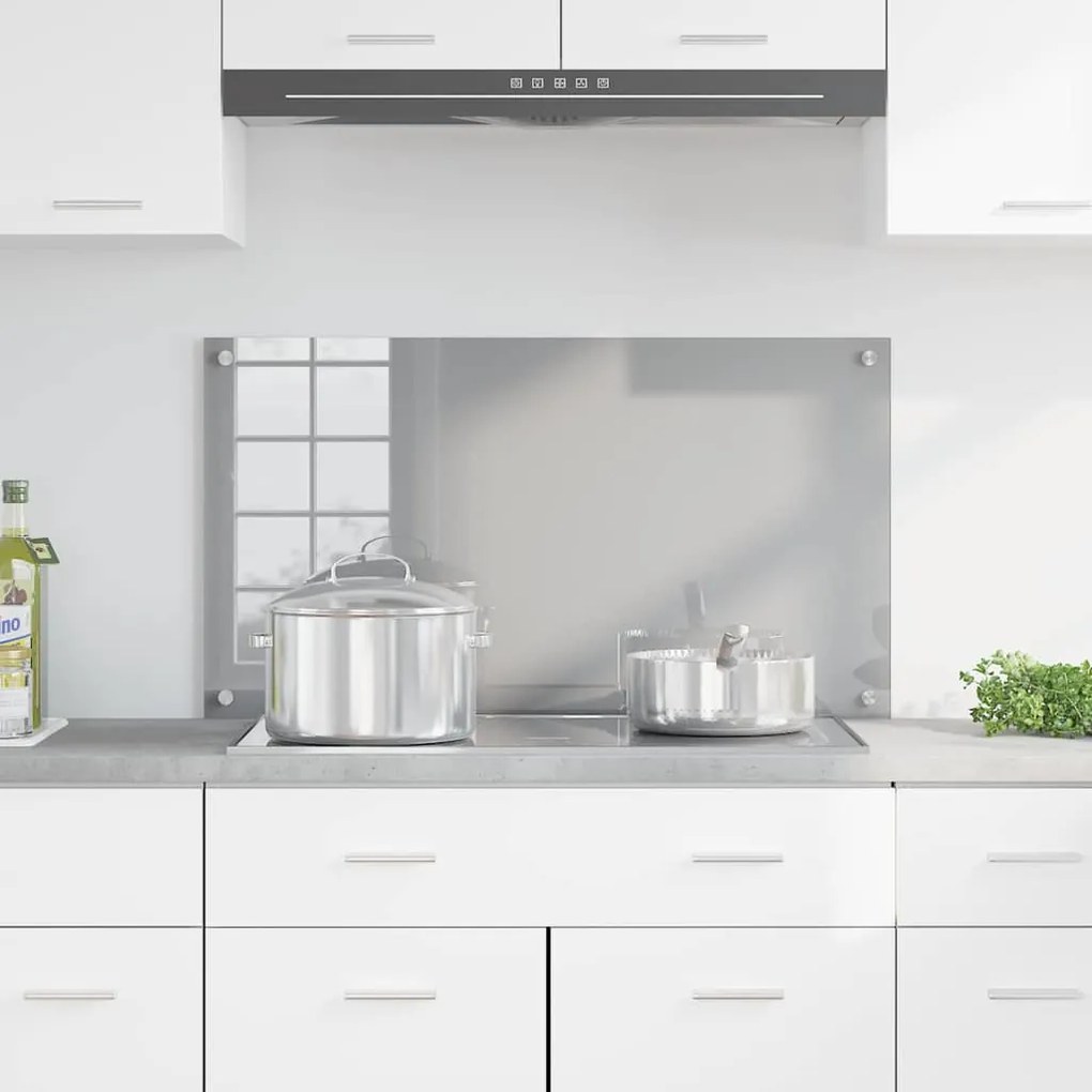 vidaXL Πίσω Πάνελ Κουζίνας Ανοιχτό γκρι 90 x 50 x 0.6 εκ.