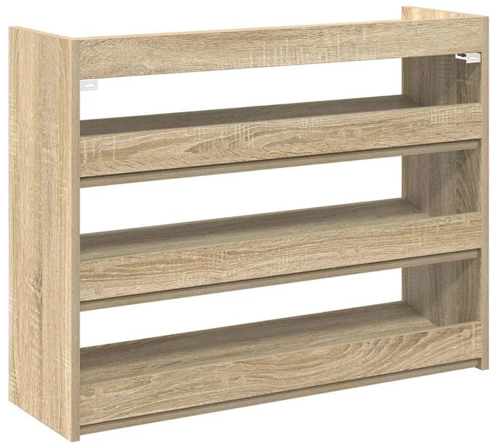 Ράφι παπουτσιών Sonoma Oak 80x25x62 cm Κατασκευασμένο ξύλο - Καφέ