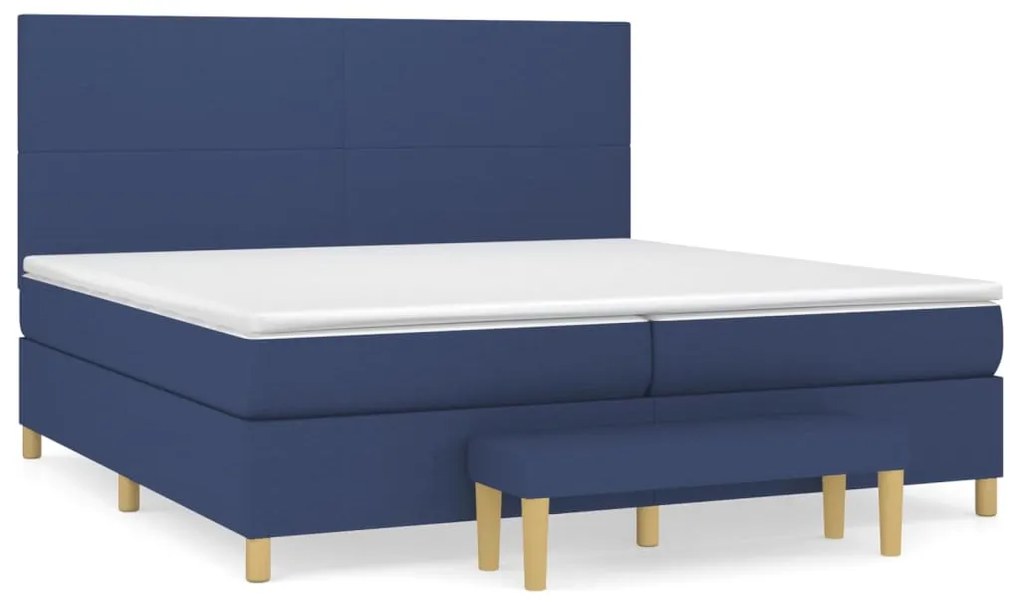 ΚΡΕΒΑΤΙ BOXSPRING ΜΕ ΣΤΡΩΜΑ ΜΠΛΕ 200X200 ΕΚ. ΥΦΑΣΜΑΤΙΝΟ 3137027