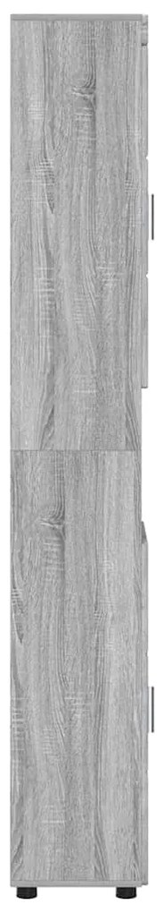 vidaXL Ντουλάπι Μπάνιου με πόρτα TULUM Γκρι sonoma 37 x 31.5 x 203 εκ