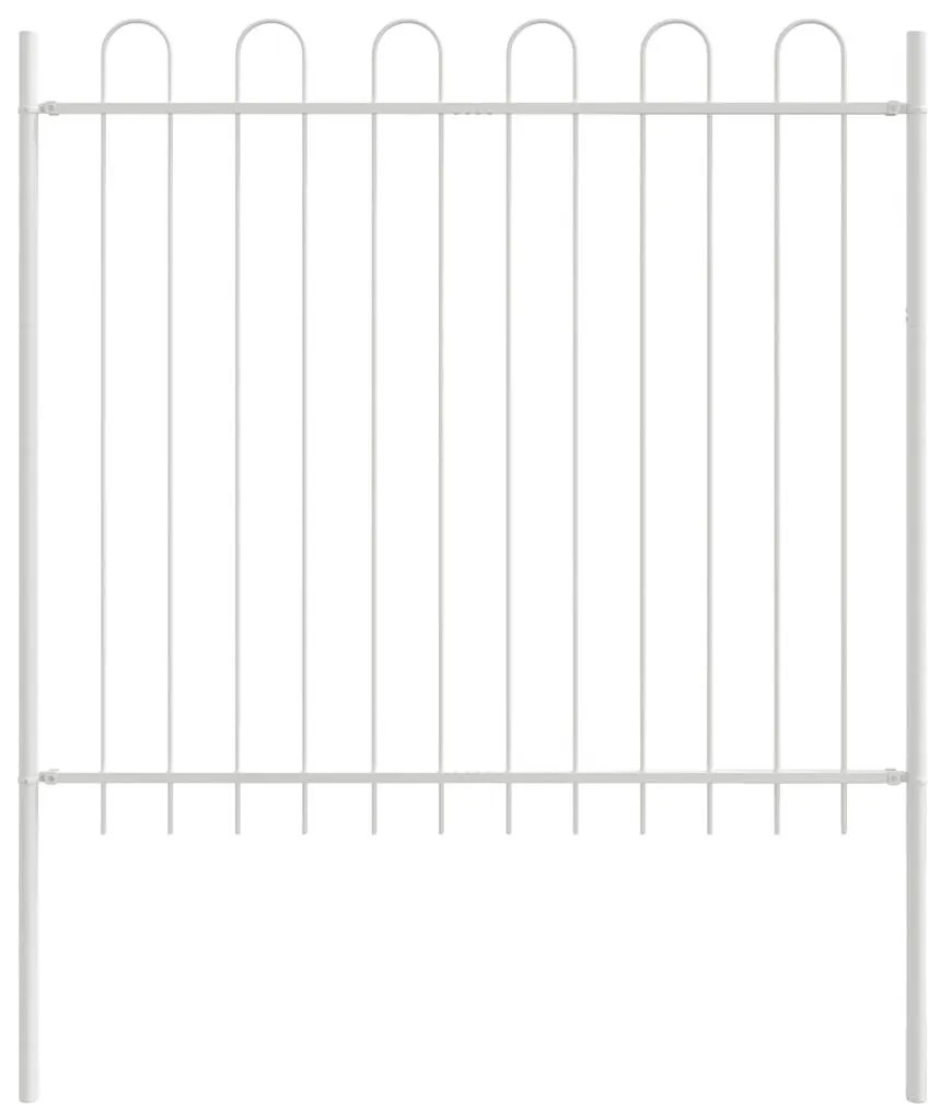 vidaXL Φράχτης Κήπου Λευκό 10.2 x 1.5 μ Ατσάλι με Επικάλυψη Πούδρας