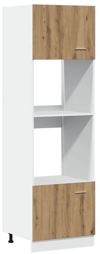 vidaXL Ντουλάπι Μικροκυμάτων "Lyon" Δρυς Artisan 60x57x207 εκ. από Τεχνητό Ξύλο