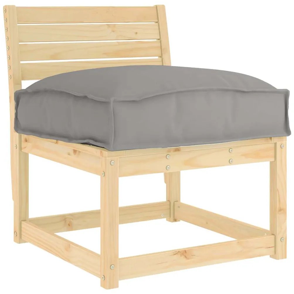 vidaXL Μαξιλάρι παλέτας για κάθισμα Γκρι 50 x 50 x 12 cm Ύφασμα Oxford
