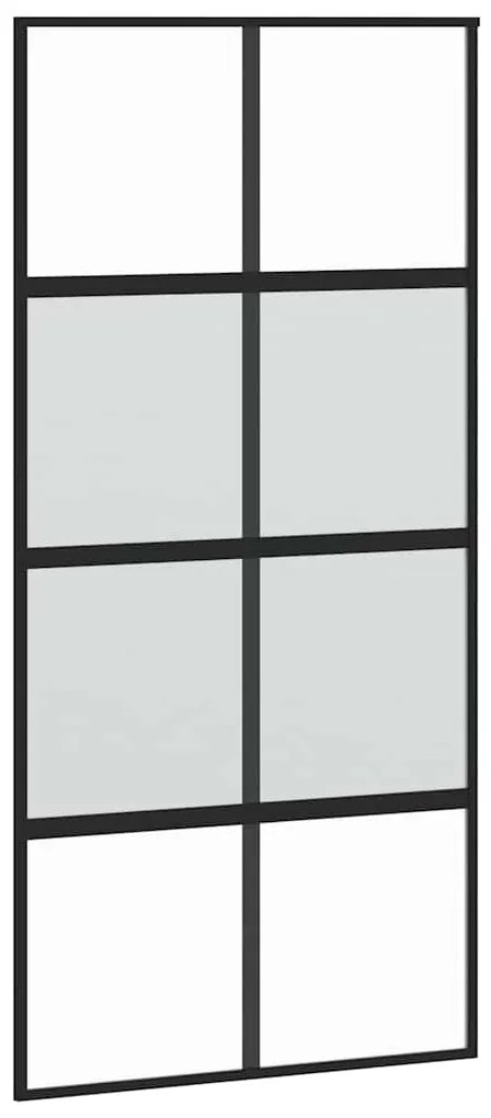 vidaXL Σετ συρόμενης πόρτας με υλικό μαύρο 102,5x205 cm