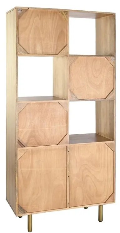 Ράφια DKD Home Decor Χρυσό Φυσικό Ξύλο από Μάνγκο 90 x 40 x 180 cm