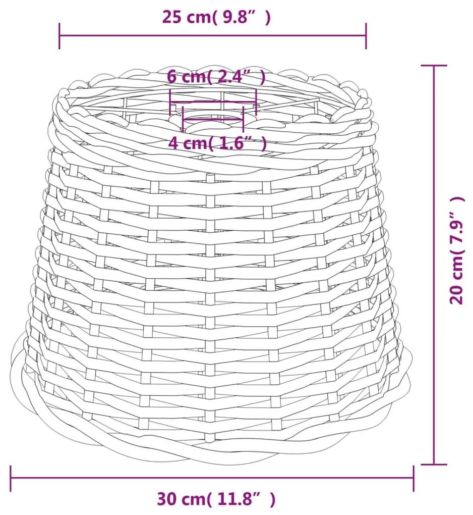 Καπέλο Φωτιστικού Οροφής Λευκό Ø30x20 εκ. από Wicker - Λευκό