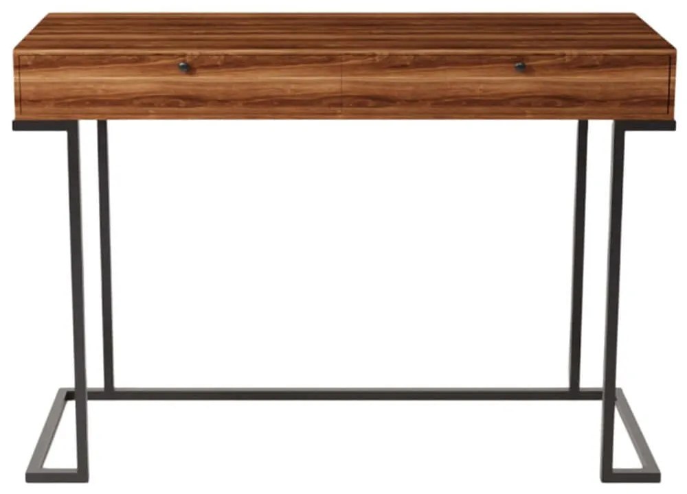 Κονσόλα Iki 285LCV1503 120x45x80cm Walnut Μοριοσανίδα, Μέταλλο