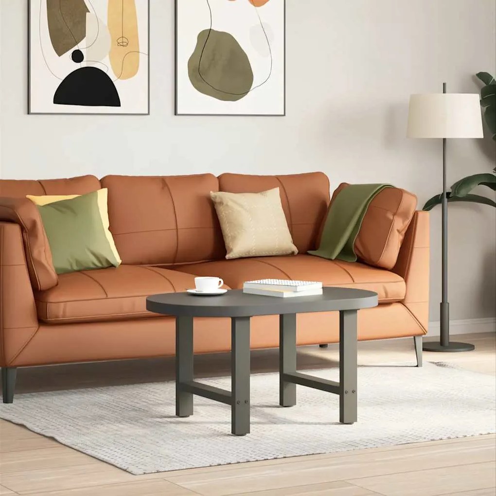 vidaXL Πόδια τραπεζιού σαλονιού Ανθρακί 2 τεμ. 50x(42-43) εκ. Ατσάλι