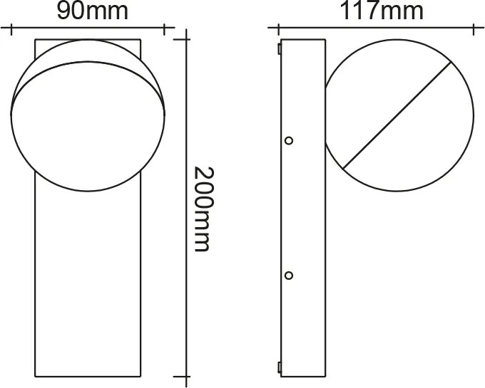 Απλίκα κήπου LED Grip Round