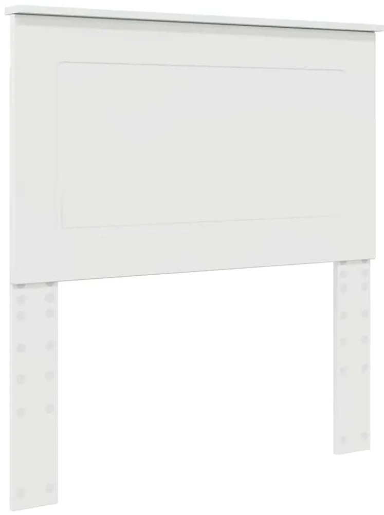 vidaXL Κεφαλάρι με κεφαλάρι Γυαλιστερό Λευκό 90 cm Επεξεργασμένο ξύλο