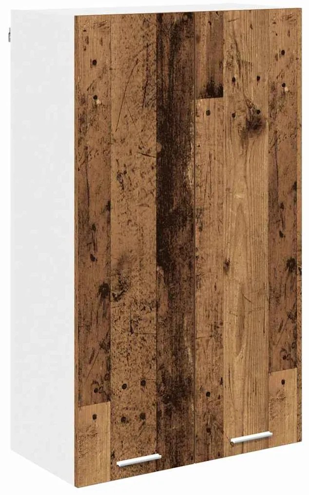 vidaXL Κρεμαστό ντουλάπι με αποθήκευση Παλιό ξύλο 60 x 31 x 100 εκ.