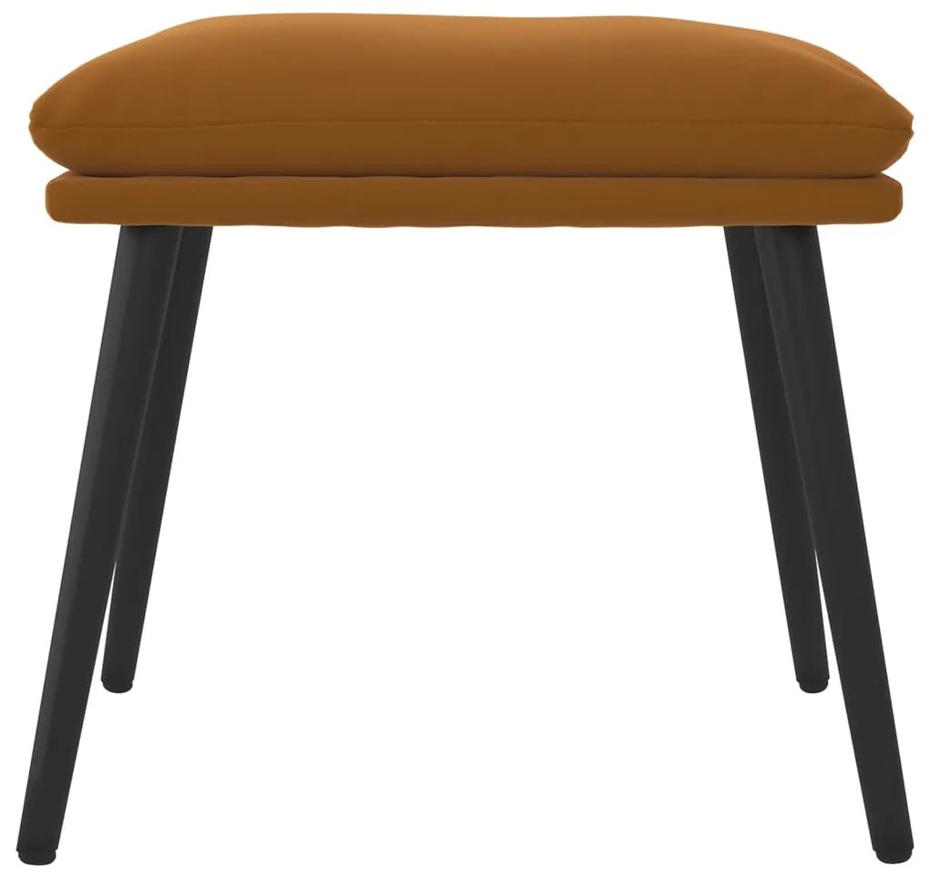 vidaXL Υποπόδιο Καφέ 45 x 29,5 x 39 εκ. Βελούδινο