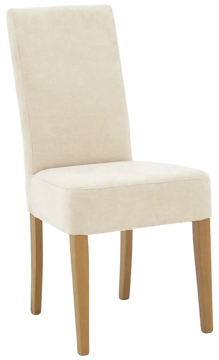 Intrahome Καρέκλα ROCKYA Intrahome ύφασμα σε γκρι-μπεζ απόχρωση με πόδι μασίφ ξύλο σε καρυδί απόχρωση | SKU: INTRAPA-158111160