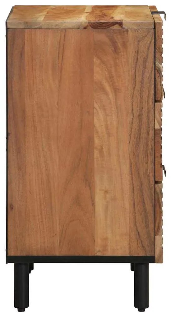vidaXL Κομοδίνο με συρτάρι Καφέ 50 x 33 x 62 εκ. Μασίφ ξύλο ακακίας