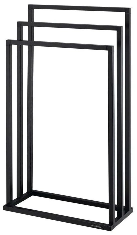 Κρεμάστρα Πετσετών Επιδαπέδια Tube 45x21x84cm Black Sealskin Μέταλλο