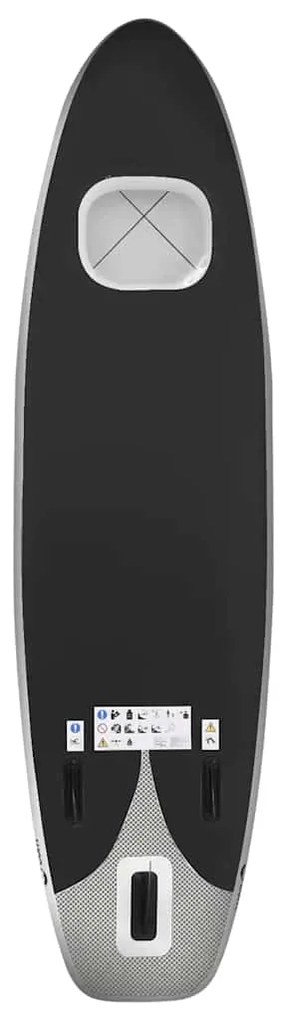 vidaXL Σανίδα SUP Φουσκωτή Σετ Μαύρη 300 x 76 x 10 εκ.