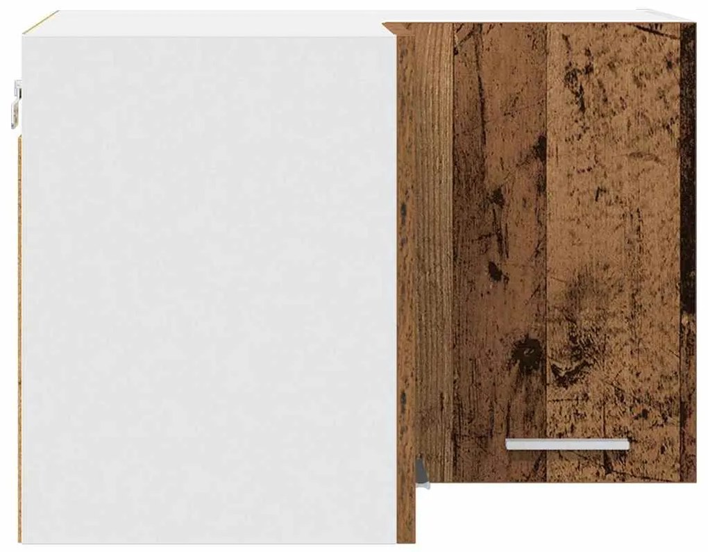 vidaXL Κρεμαστό ντουλάπι Παλαιό Ξύλο και Λευκό 57 x 57 x 40 εκ.