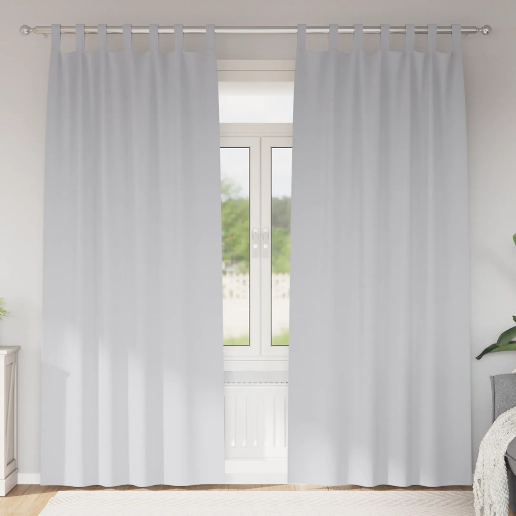 vidaXL Κουρτίνες συσκότισης 2 pcs Ανοιχτό Γκρι 225 x 140 εκ.