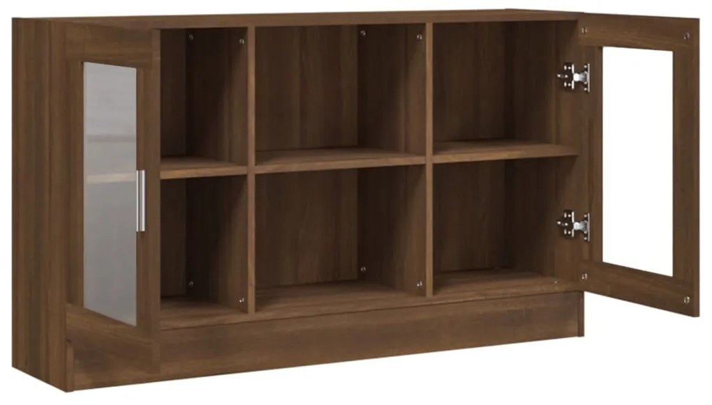 vidaXL Βιτρίνα Καφέ Δρυς 120x30,5x70 εκ. από Επεξεργασμένο Ξύλο