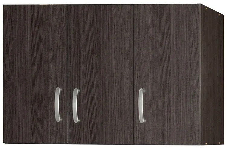 Ντουλάπα τρίφυλλη και πατάρι Zelia pakoworld wenge 90x42x180εκ. - 249-000047