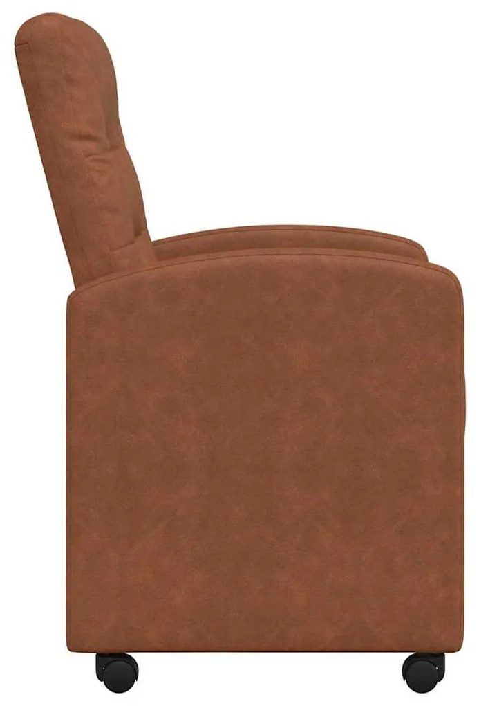 vidaXL Καρέκλες Φαγητού με Ρόδες με τροχούς 2 pcs Καφέ 58 x 67 x 97 εκ