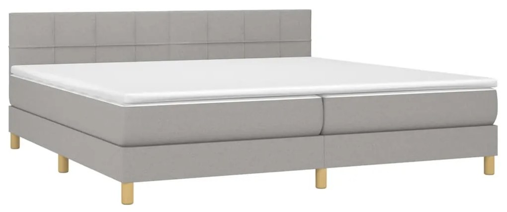 ΚΡΕΒΑΤΙ BOXSPRING ΜΕ ΣΤΡΩΜΑ ΑΝΟΙΧΤΟ ΓΚΡΙ 200X200 ΕΚ. ΥΦΑΣΜΑΤΙΝΟ 3140641