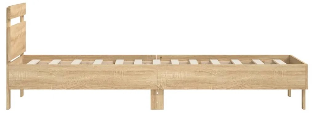 vidaXL Πλαίσιο Κρεβατιού με Κεφαλάρι Sonoma Δρυς 90x200 εκ. Επεξ. Ξύλο