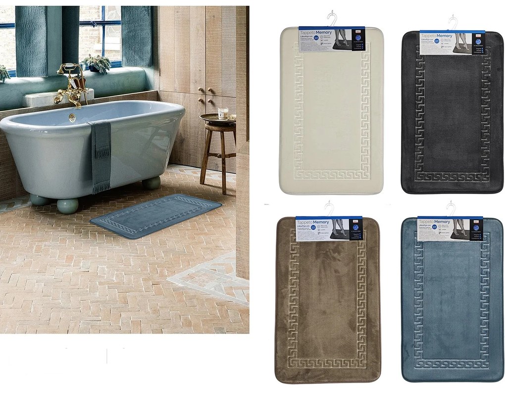 Χαλί Μπάνιου Memory Foam 50x80cm Σε 4 Χρώματα