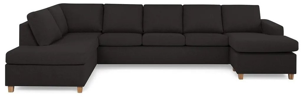 Γωνιακός Καναπές Scandinavian Choice C161, Μαύρο, 344x199x80cm
