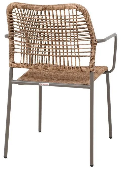Καρέκλα Leana Fylliana Καφέ 56x59x80 εκ. 56x59x80 εκ.
