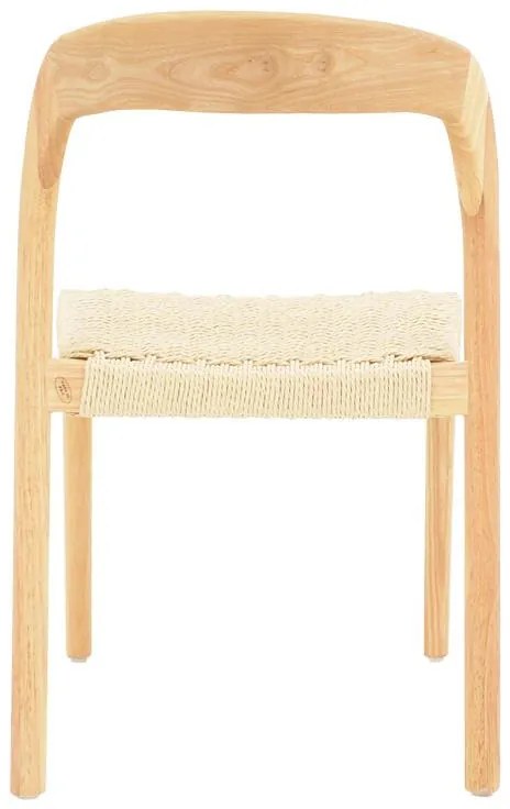 Καρέκλα Tavrine σχοινί-rubberwood σε φυσική απόχρωση 47x59x78εκ 47x59x78 εκ.