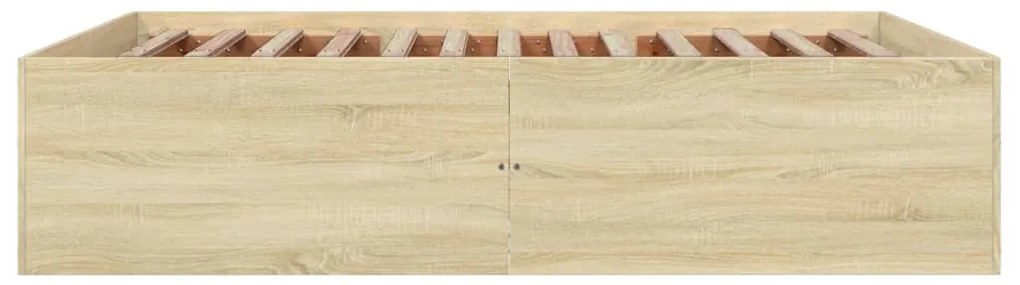 vidaXL Πλαίσιο Κρεβατιού Sonoma Δρυς 160x200 εκ. Επεξεργασμένο Ξύλο