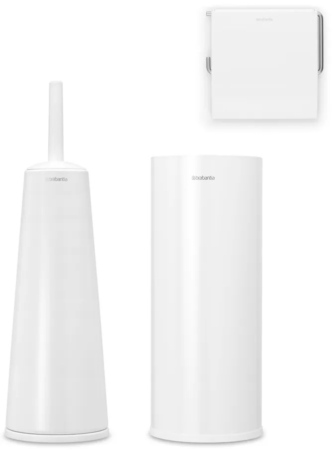 Brabantia 1003475 Σετ αξεσουάρ τουαλέτας ReNew White 3 τμχ