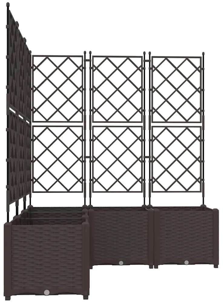 vidaXL Κηποτινάκι με Τρέλα 5 pcs Καφέ 120 x 120 x 143 εκ. PP