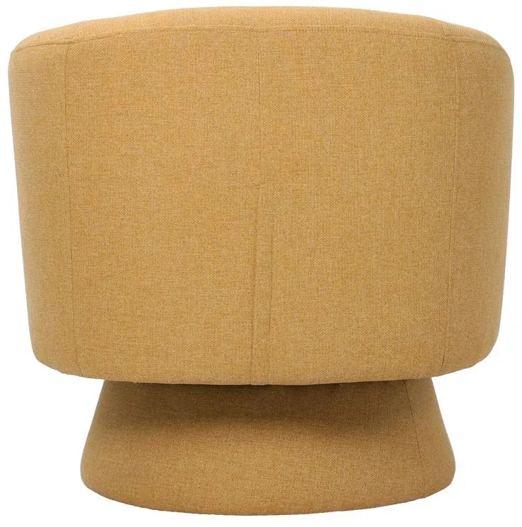 Πολυθρόνα περιστρεφόμενη Kreslo ύφασμα σε κίτρινη απόχρωση 78x81x77εκ 78x81x77 εκ.