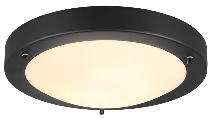 Πλαφονιέρα IP44 31xH8cm 1xE27 Μέταλλο Μαύρο Ματ Trio Lighting Condus 6801011-32