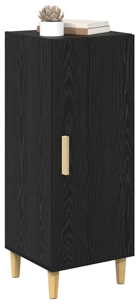 vidaXL Πλαϊνό γραφείο Μαύρη δρυς 34,5 x 34 x 90 εκ. Επεξεργασμένο ξύλο